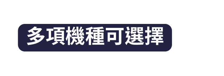 多項機種可選擇